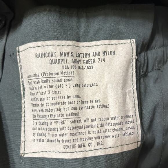 Vintage Union Made Trench Coat New York double breasted  mcm Unisex - Picture 10 of 13